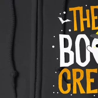 The Boo Crew Halloween Ghost Trick Treat Outfit Squad Team Full Zip Hoodie