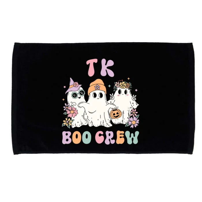 TK Boo Crew Retro Groovy Halloween Floral Ghost TK Teacher Microfiber Hand Towel