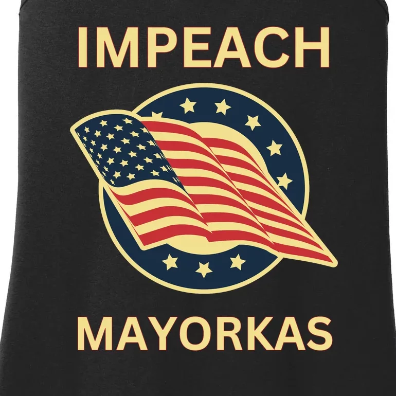 Texas Border Crisis Impeach Mayorkas Ladies Essential Tank