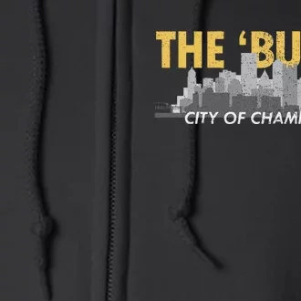 The Burgh City of Champions Retro Pittsburgh Full Zip Hoodie