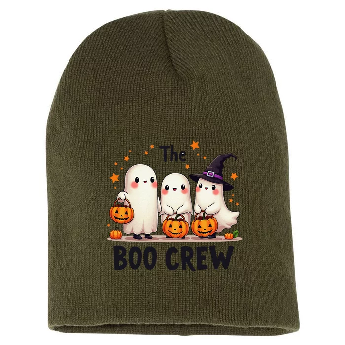 The Boo Crew Funny Family Ghosts Halloween Short Acrylic Beanie