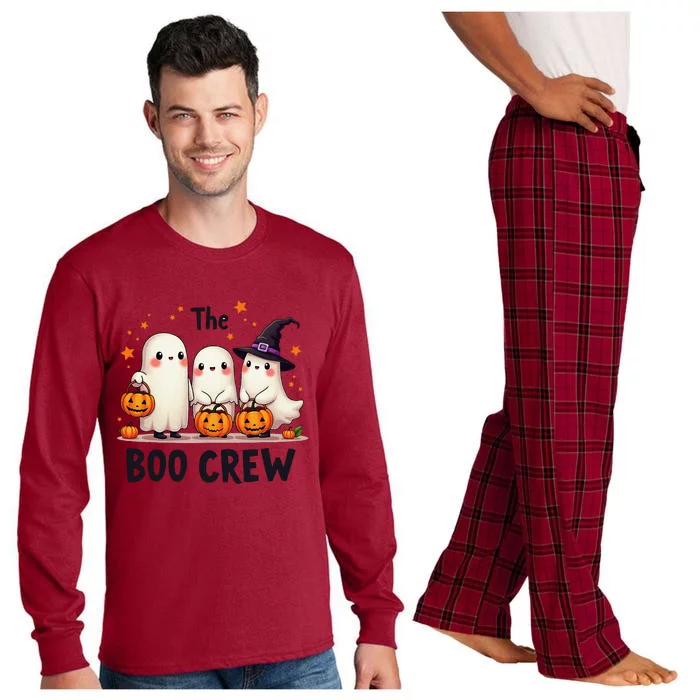 The Boo Crew Funny Family Ghosts Halloween Long Sleeve Pajama Set