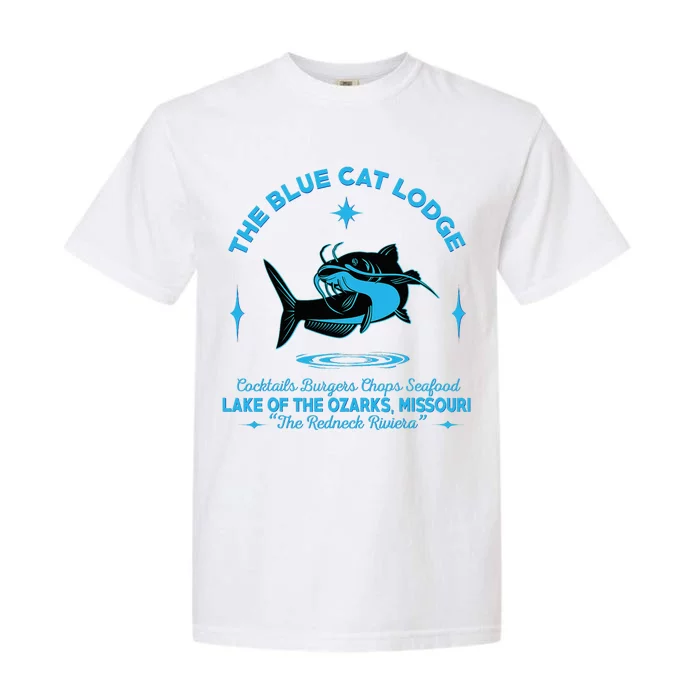 The Blue Cat Lodge Lake Of The Ozarks Missouri Classic Fish Garment-Dyed Heavyweight T-Shirt