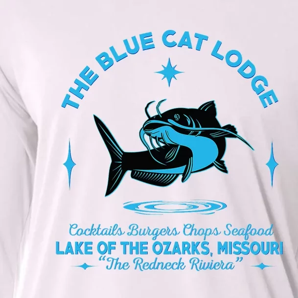 The Blue Cat Lodge Lake Of The Ozarks Missouri Classic Fish Cooling Performance Long Sleeve Crew