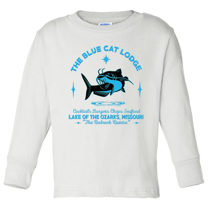 The Blue Cat Lodge Lake Of The Ozarks Missouri Classic Fish Toddler Long Sleeve Shirt