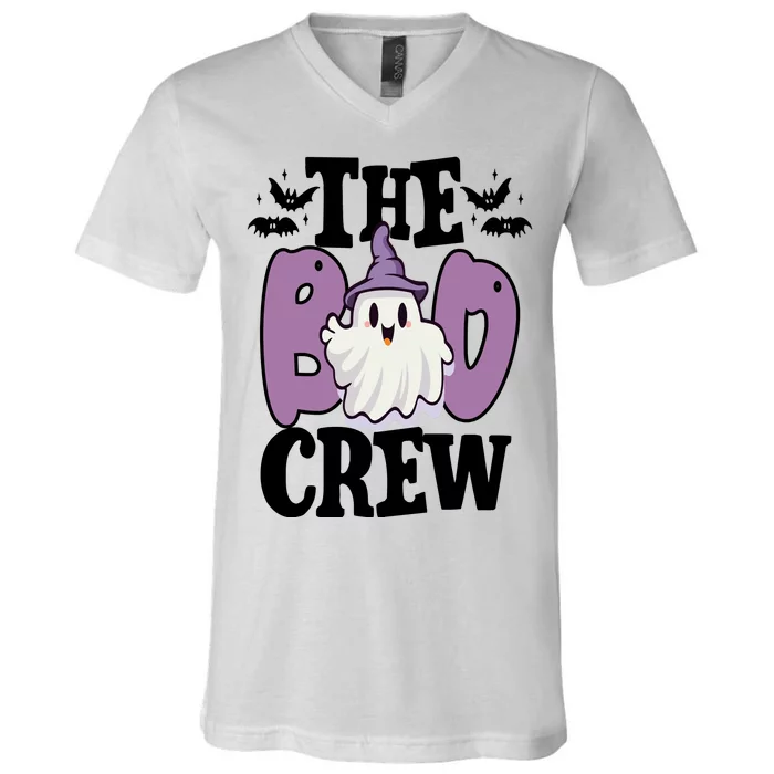 The Boo Crew Cute Halloween Ghost V-Neck T-Shirt