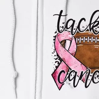 Tackle Breast Cancer Football Pink Ribbon Awareness Full Zip Hoodie