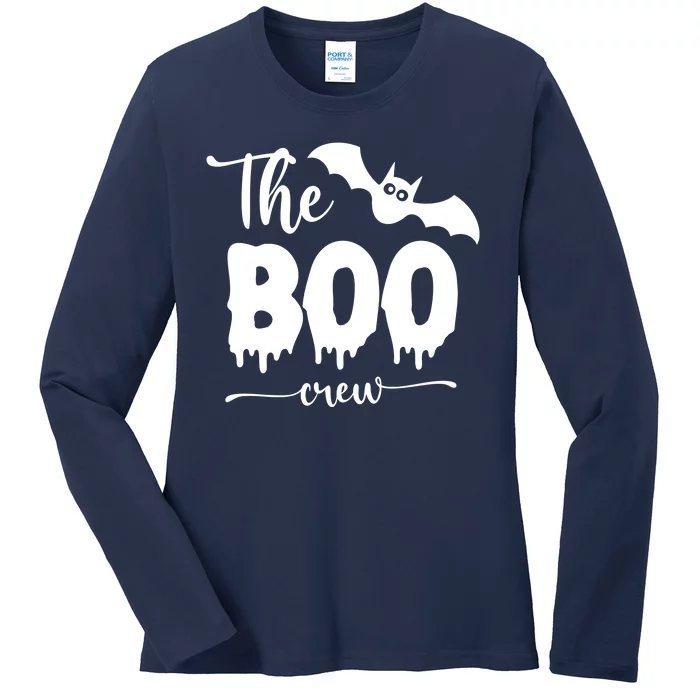 The Boo Crew Haloween Matching Ladies Long Sleeve Shirt