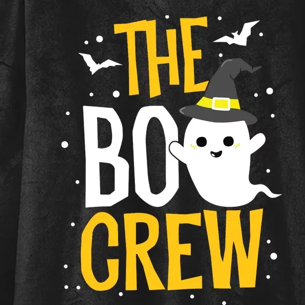 The Boo Crew Halloween Ghost Trick Treat Outfit Squad Team Hooded Wearable Blanket