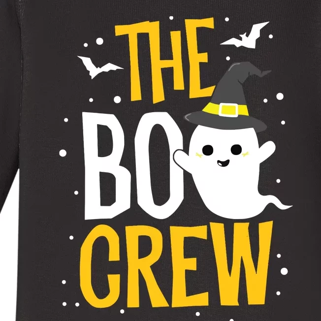 The Boo Crew Halloween Ghost Trick Treat Outfit Squad Team Baby Long Sleeve Bodysuit