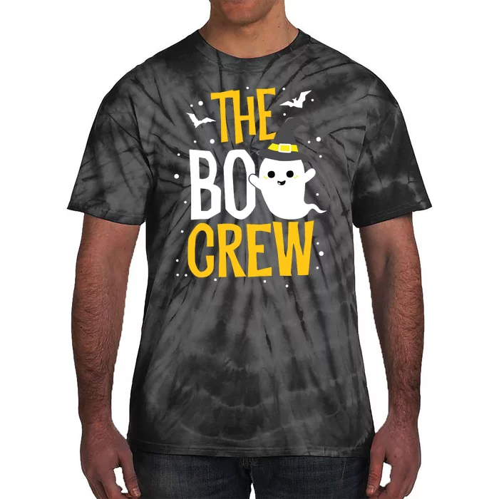 The Boo Crew Halloween Ghost Trick Treat Outfit Squad Team Tie-Dye T-Shirt