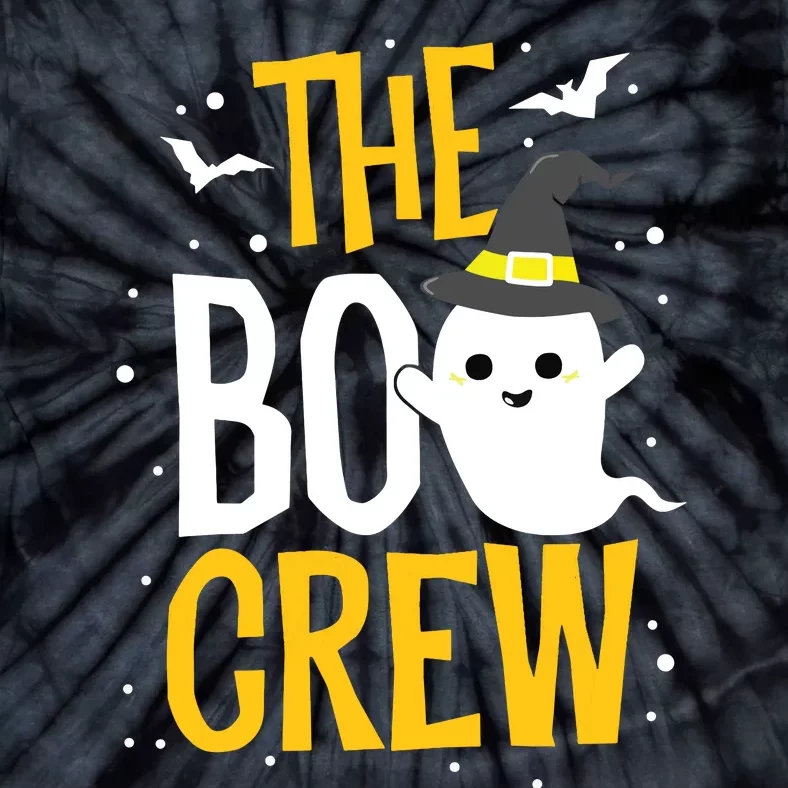 The Boo Crew Halloween Ghost Trick Treat Outfit Squad Team Tie-Dye T-Shirt