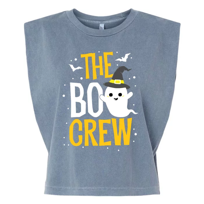 The Boo Crew Halloween Ghost Trick Treat Outfit Squad Team Garment-Dyed Women's Muscle Tee