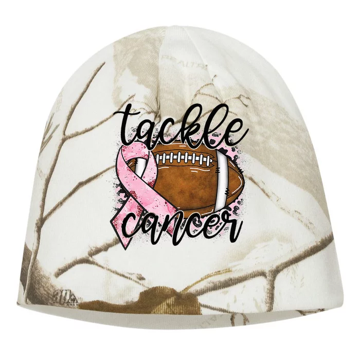 Tackle Breast Cancer Leopard Football Pink Ribbon Awareness Kati - Camo Knit Beanie