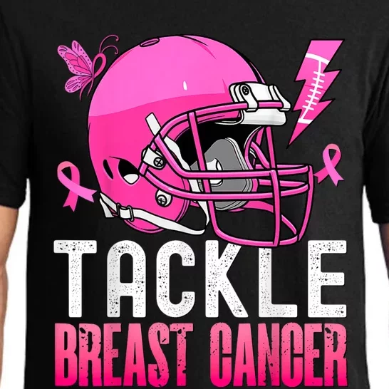 Tackle Breast Cancer Awareness Fighting American Football Pajama Set