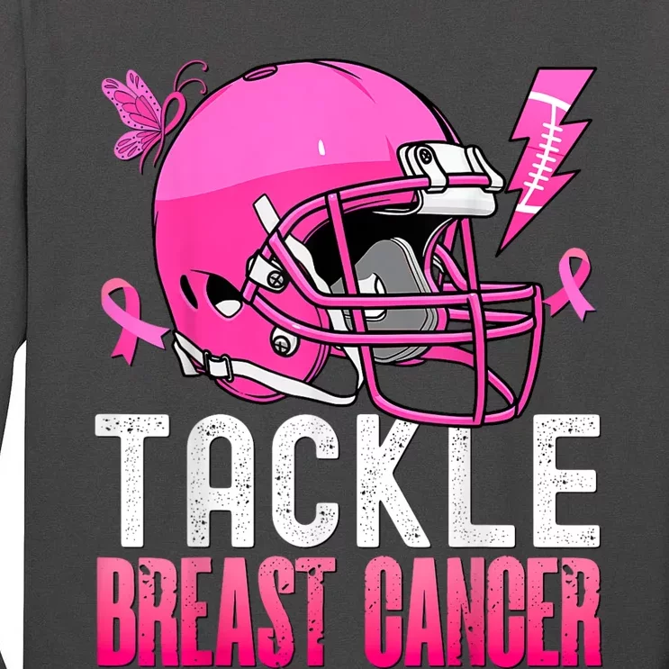 Tackle Breast Cancer Awareness Fighting American Football Tall Long Sleeve T-Shirt