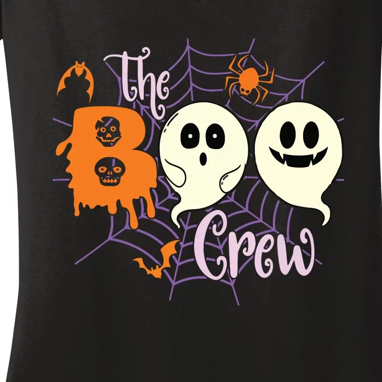 The Boo Crew Team Squad Halloween Family Matching Women's V-Neck T-Shirt