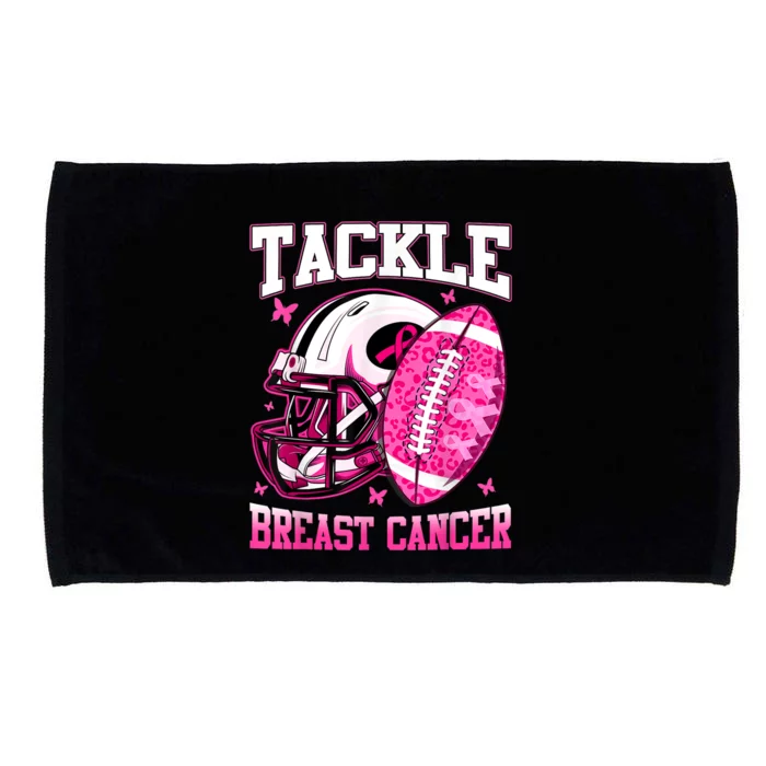 Tackle Breast Cancer Awareness Pink Ribbon Football Boy Kids Microfiber Hand Towel