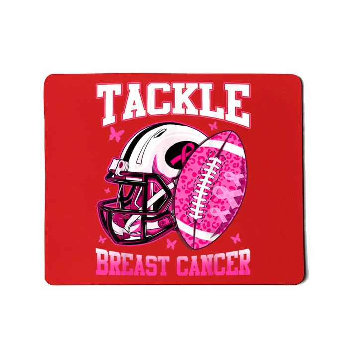 Tackle Breast Cancer Awareness Pink Ribbon Football Boy Kids Mousepad