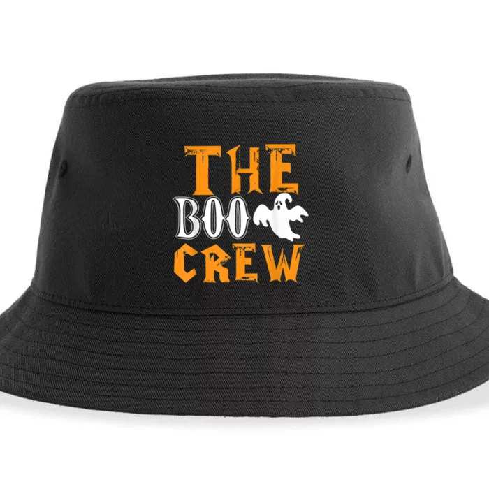 The Boo Crew Lazy Halloween Costume Funny Ghost Spirit Sustainable Bucket Hat