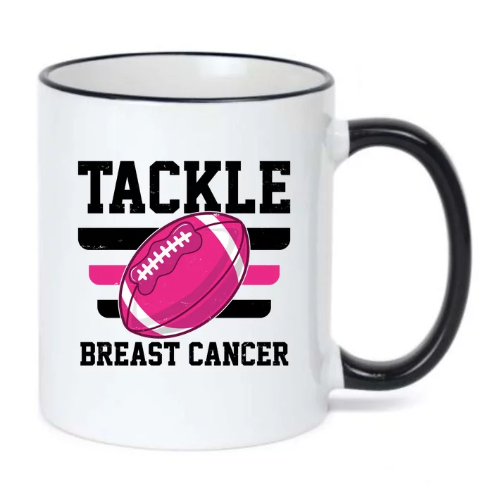 Tackle Breast Cancer Football Fan Black Color Changing Mug