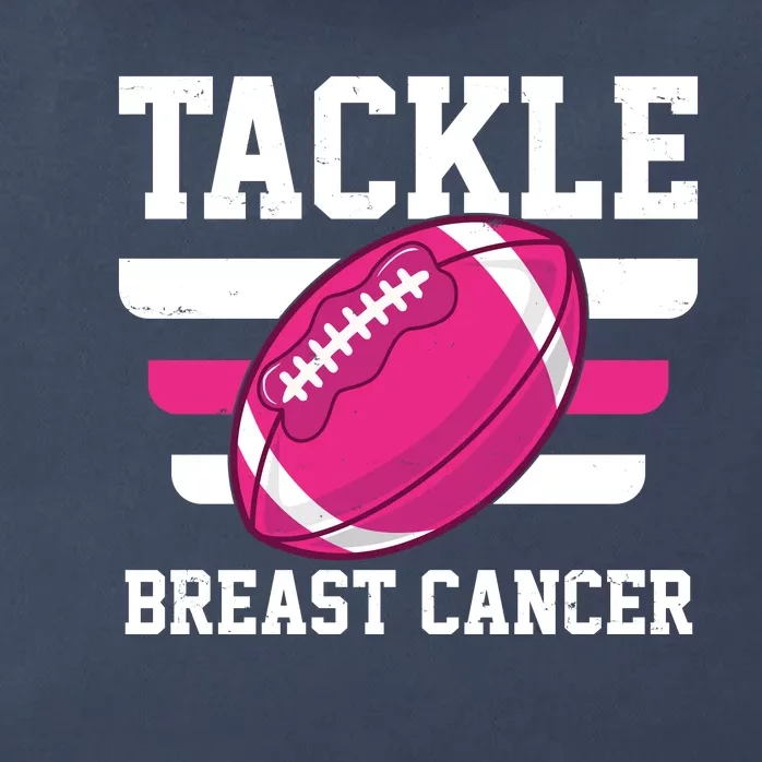 Tackle Breast Cancer Football Fan Zip Tote Bag