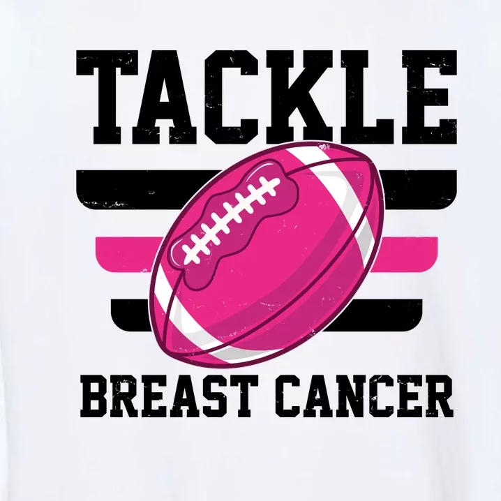 Tackle Breast Cancer Football Fan Garment-Dyed Sweatshirt