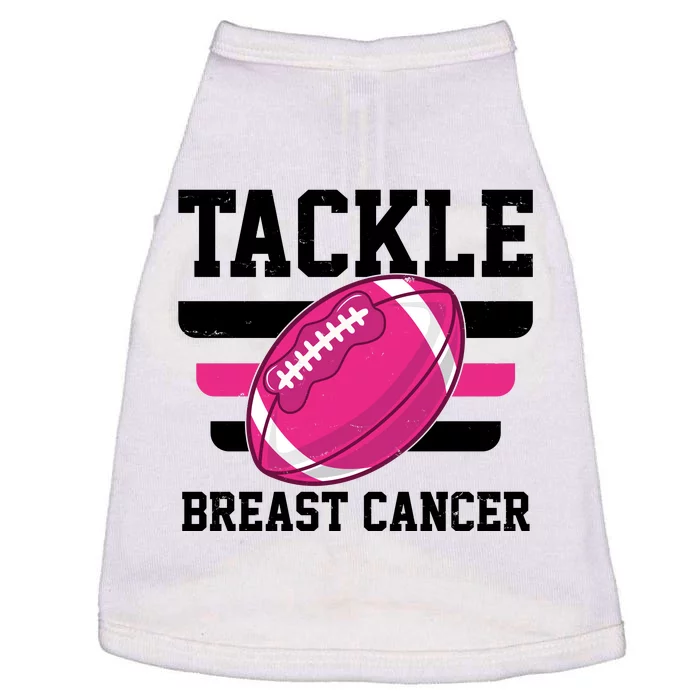 Tackle Breast Cancer Football Fan Doggie Tank