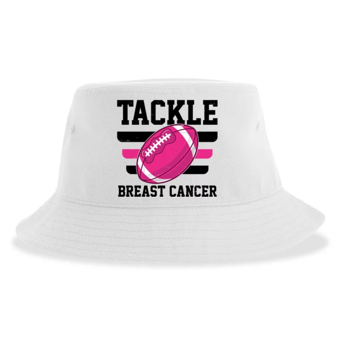 Tackle Breast Cancer Football Fan Sustainable Bucket Hat