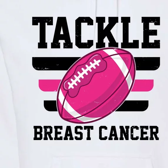 Tackle Breast Cancer Football Fan Premium Hoodie