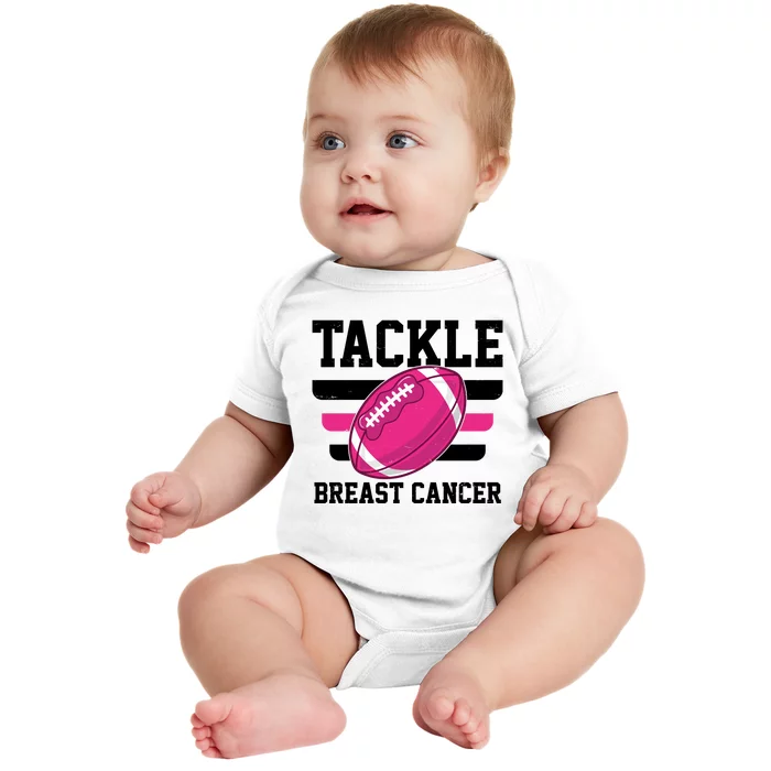 Tackle Breast Cancer Football Fan Baby Bodysuit