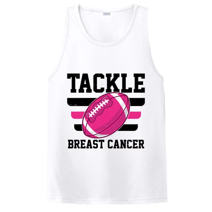 Tackle Breast Cancer Football Fan Performance Tank