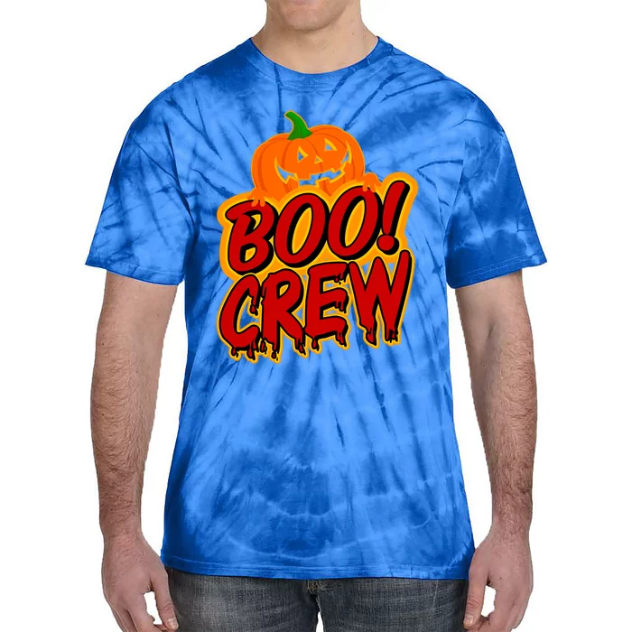 The Boo Crew Halloween Ghost Trick Treat Outfit Squad Team Gift Tie-Dye T-Shirt