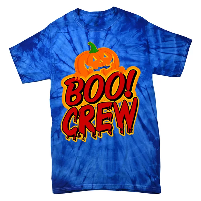 The Boo Crew Halloween Ghost Trick Treat Outfit Squad Team Gift Tie-Dye T-Shirt