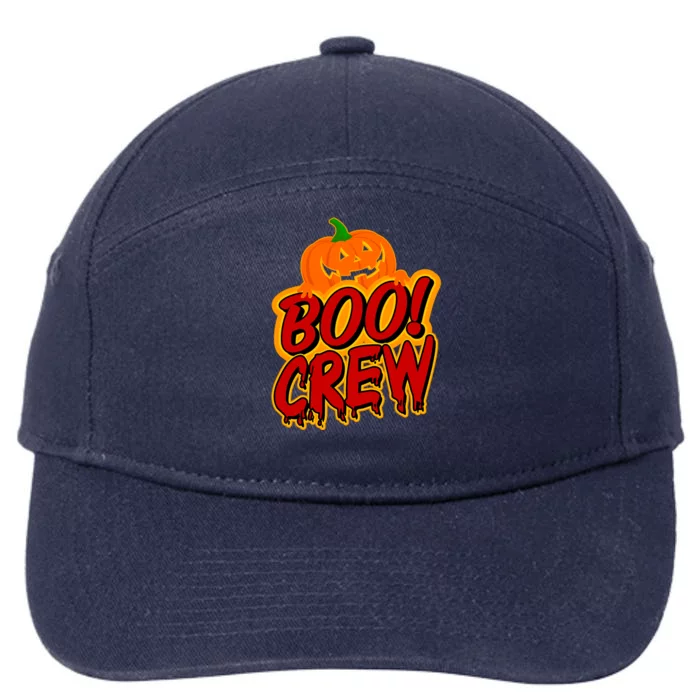 The Boo Crew Halloween Ghost Trick Treat Outfit Squad Team Gift 7-Panel Snapback Hat