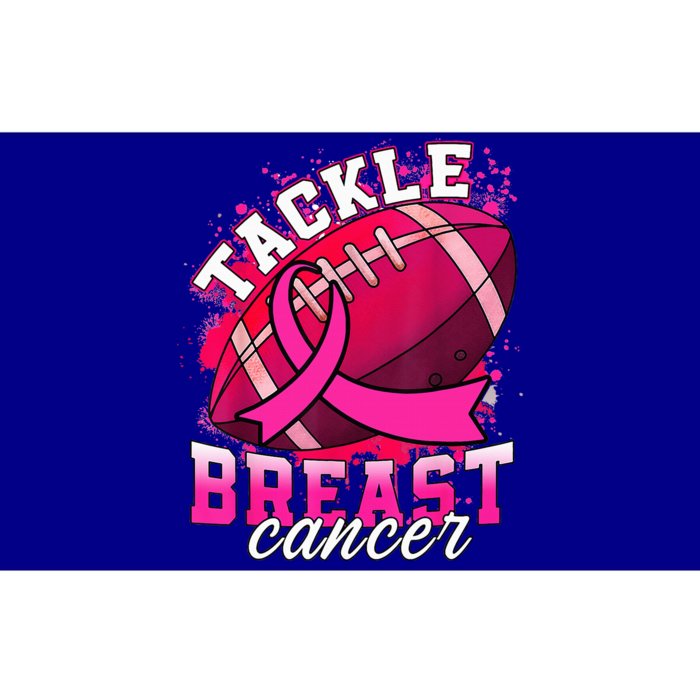 Tackle Breast Cancer Awareness Pink Ribbon Football Bumper Sticker