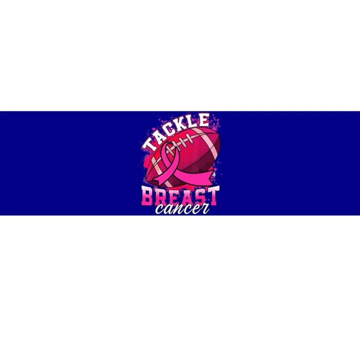 Tackle Breast Cancer Awareness Pink Ribbon Football Bumper Sticker