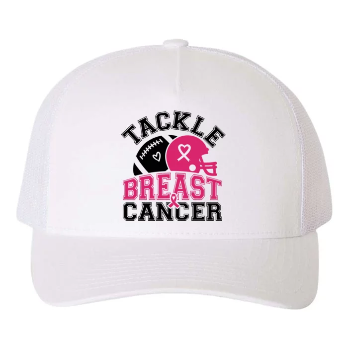 Tackle Breast Cancer Awareness Football Team Yupoong Adult 5-Panel Trucker Hat