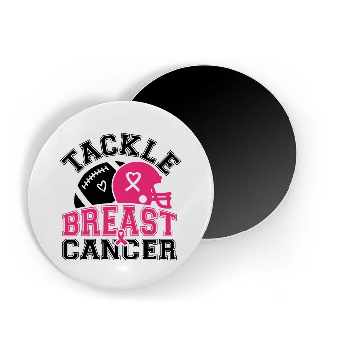 Tackle Breast Cancer Awareness Football Team Magnet