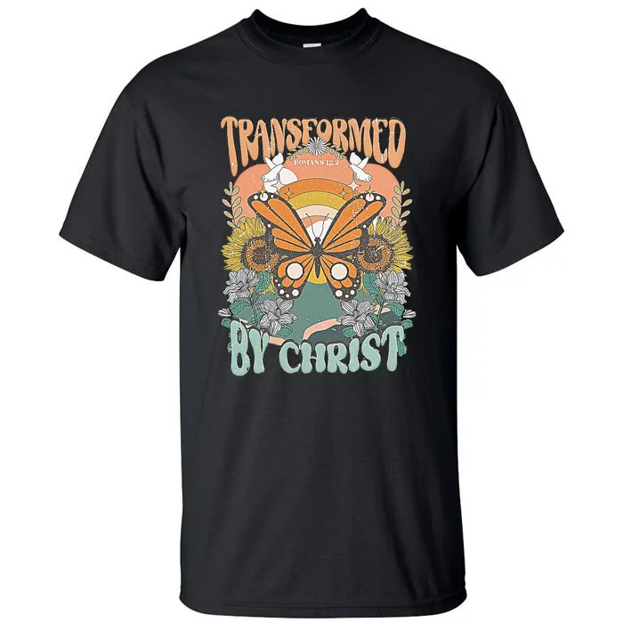 Transformed by Christ Boho christian Trendy Christian Tall T-Shirt