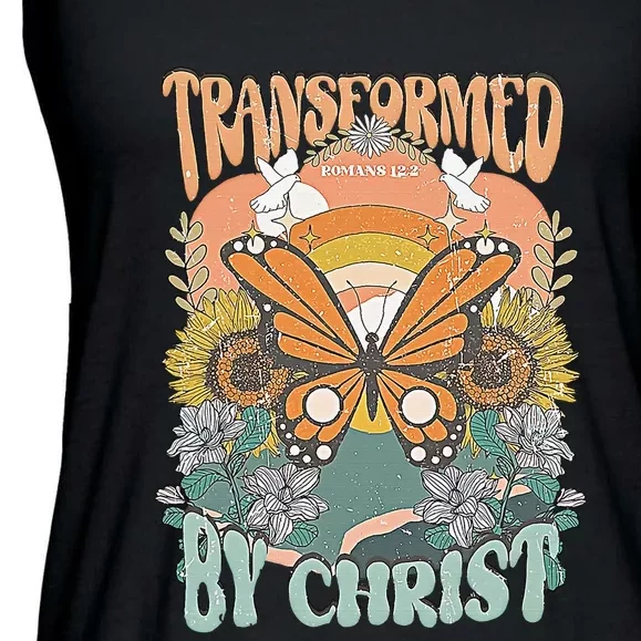 Transformed by Christ Boho christian Trendy Christian Ladies Essential Flowy Tank