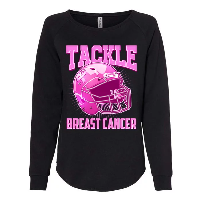 Tackle Breast Cancer Awareness Football Helmet Womens California Wash Sweatshirt