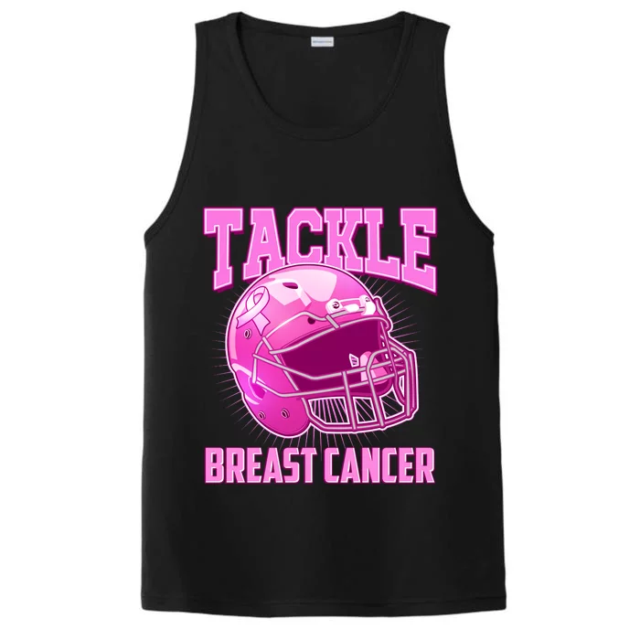 Tackle Breast Cancer Awareness Football Helmet Performance Tank