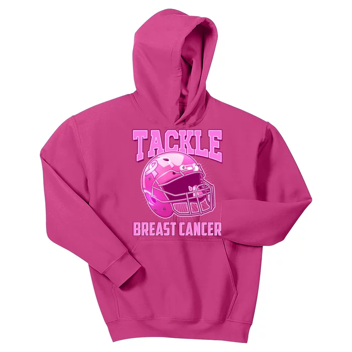 Tackle Breast Cancer Awareness Football Helmet Kids Hoodie