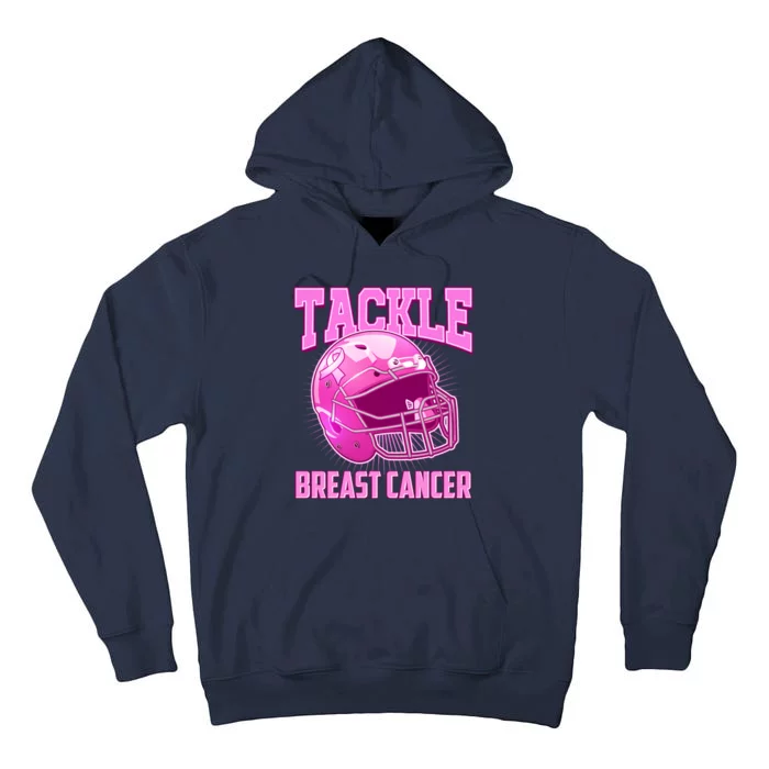 Tackle Breast Cancer Awareness Football Helmet Tall Hoodie