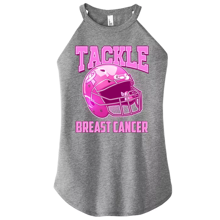 Tackle Breast Cancer Awareness Football Helmet Women’s Perfect Tri Rocker Tank