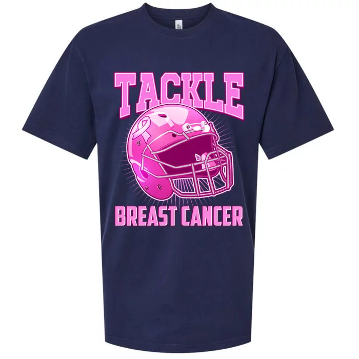 Tackle Breast Cancer Awareness Football Helmet Sueded Cloud Jersey T-Shirt