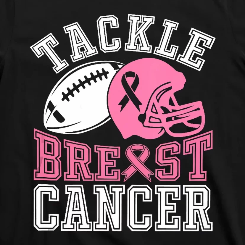 Tackle Breast Cancer Awareness Football Lover T-Shirt