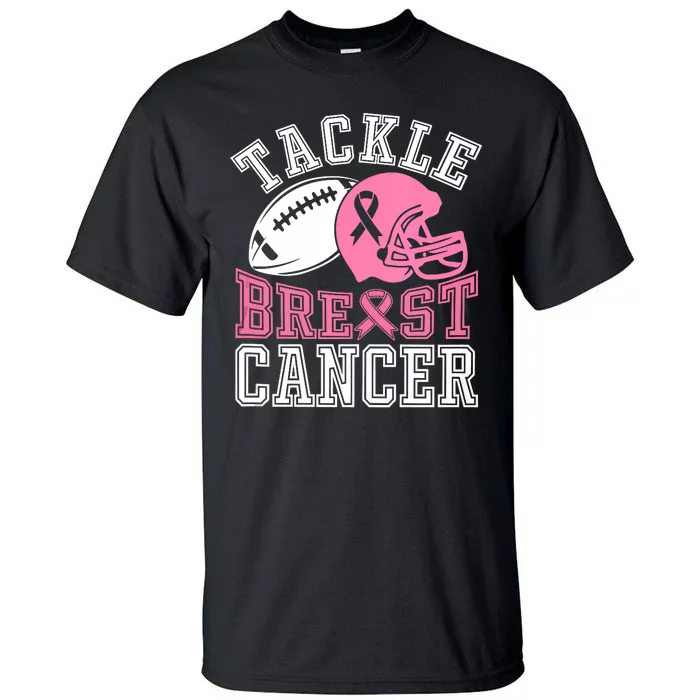 Tackle Breast Cancer Awareness Football Lover Tall T-Shirt