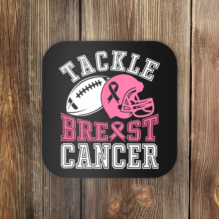 Tackle Breast Cancer Awareness Football Lover Coaster